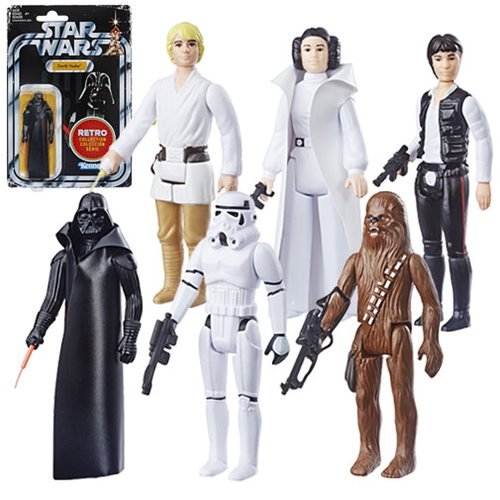 Star Wars The Retro Collection Action Figures Wave 1 Case Set of 6