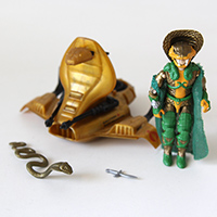 Vintage G.I. Joe Serpentor and Air Chariot Loose Vehicle